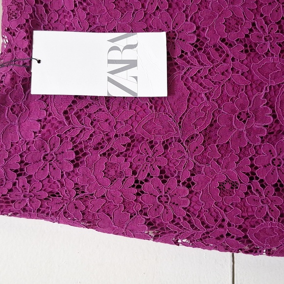 NWT FUCHSIA LACE MIDI SKIRT - Picture 4 of 8